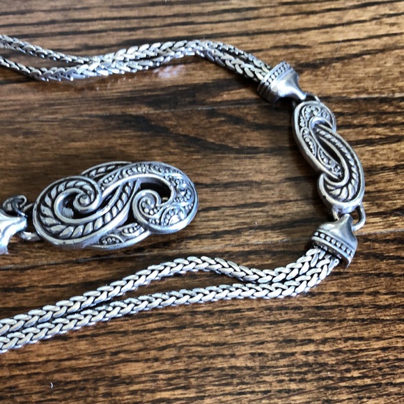 Vintage BRIGHTON BALI SILVER CHAIN BELT! main image 9